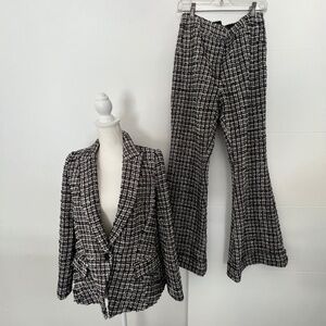 Generation Love Black & White Tweed Joey Tweed Pant Suit & Jacket Workwear